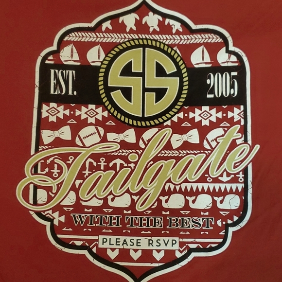 SIMPLY SOUTHERN Red/Black/Yellow Tailgate T-Shirt-Gameday Collection-Sz S - Picture 16 of 17
